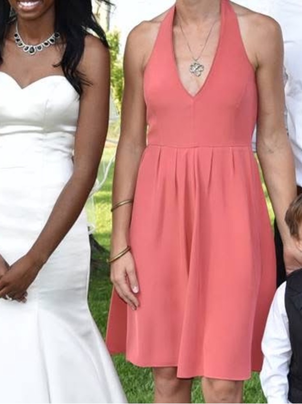 J. Crew Coral Halter Dress